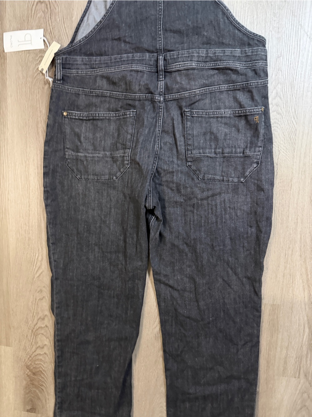 Pilcro Anthropology Black Denim Overall Jumpsuit with Button Front - Picture 11 of 16